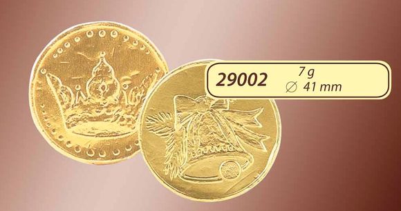 Reklamní čokoládová mince 7g s vaším motivem/logem - od 2500 ks