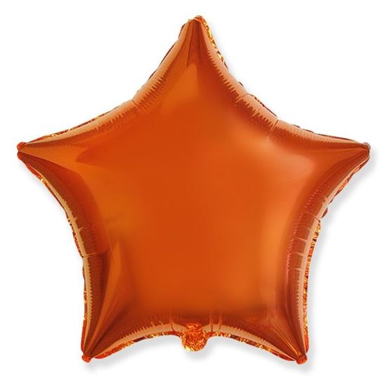 Balón foliový 45 cm Hvězda oranžová