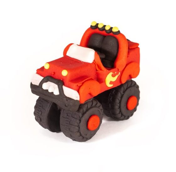 Cukrová dekorace Monster truck – červený