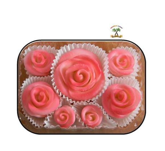 Dortová sada růží - Stříkané růžové stříkané růžové