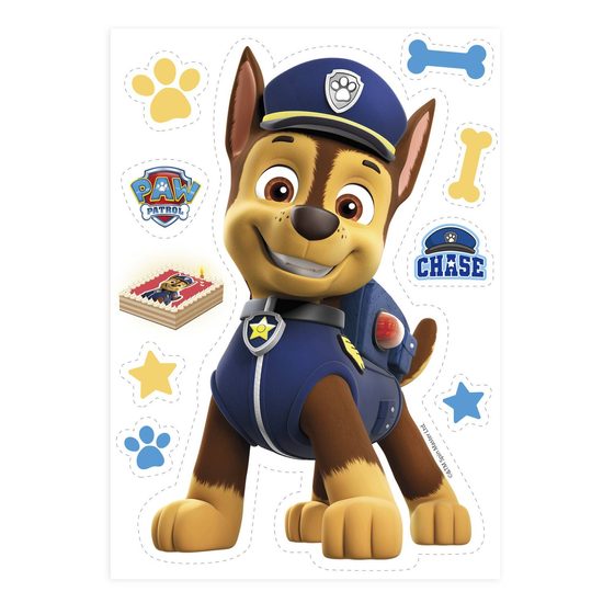 Fondánový list Paw Patrol Chase k vystříhnutí 21x14,8cm
