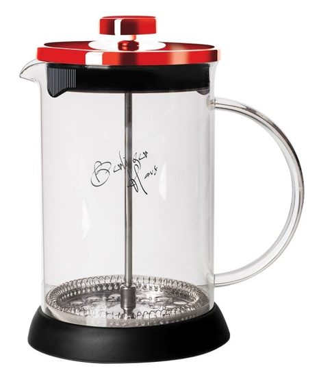 Konvička na čaj a kávu French Press 600 ml Burgundy Metallic Line