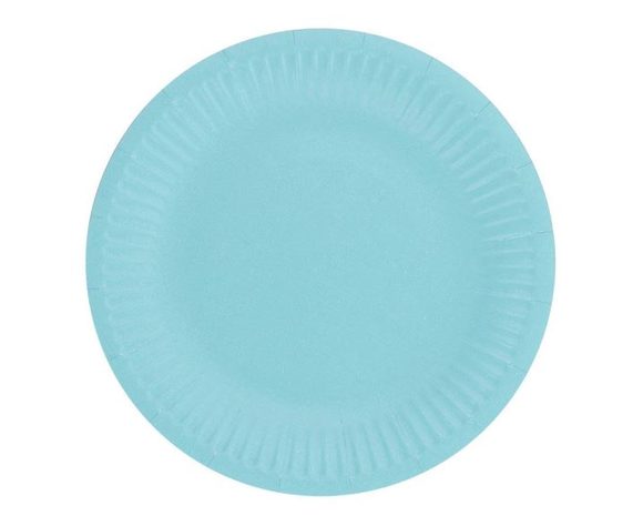 Talíře světle modré 18 cm - 6 ks