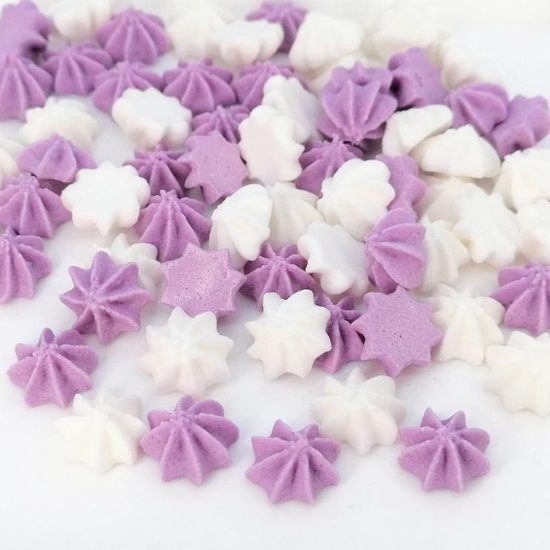 Pucky pusinky bílo-fialové