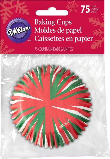 Cukrářské pečící košíčky na muffiny Vánoce - 75ks