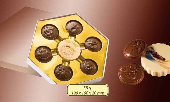 Reklamní čokoládová sada 6x6g + 1x22g s vaším motivem/logem - od 100 ks