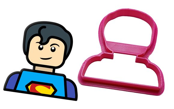 Vykrajovátko Lego Hlava Kluk / Superman - 3D tisk