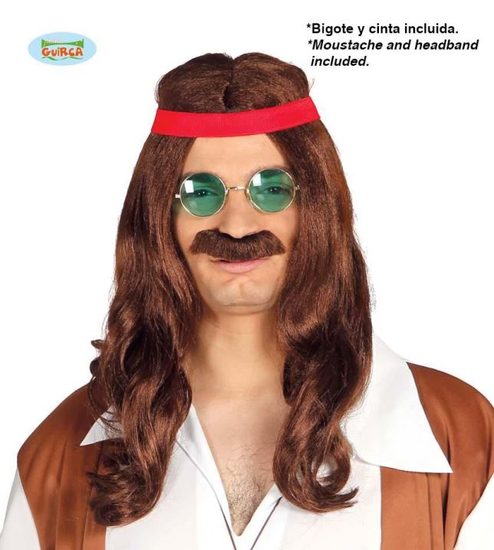 Hipis paruka a knír