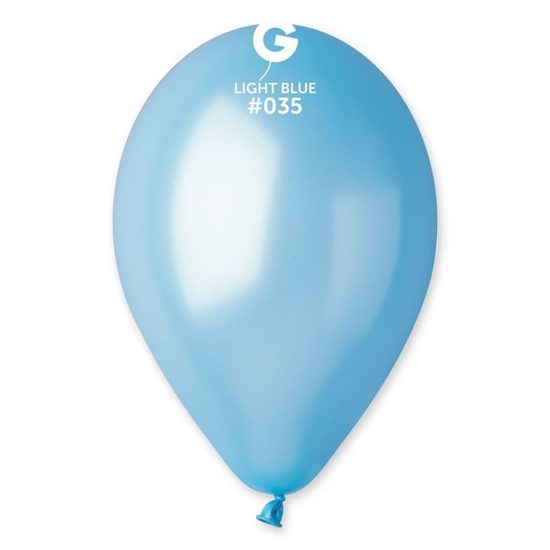 Balonky metalické 100 ks světle modrý - průměr 26 cm