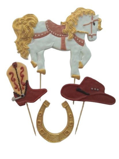 Cukrová dekorace na dort – zápich Koník