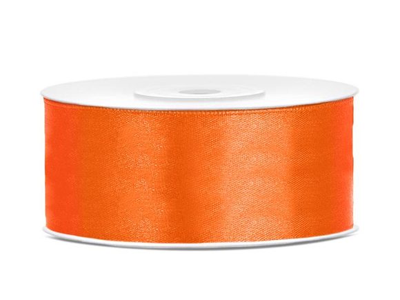 Saténová oranžová stuha 25mm/25m