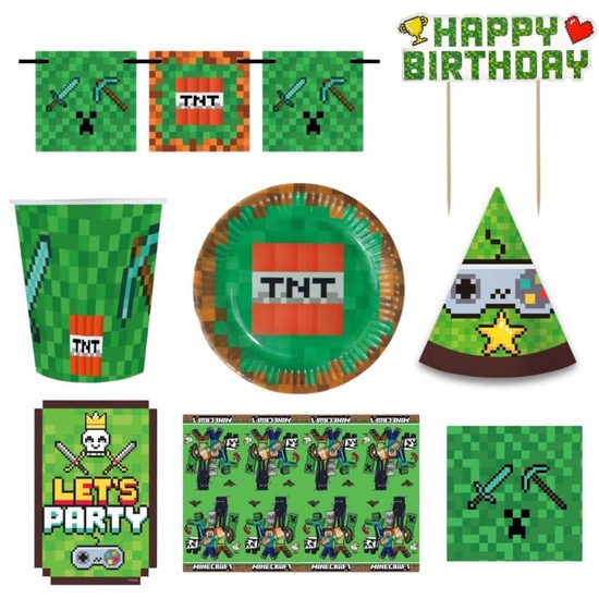 Dětská narozeninová sada Minecraft - 10 osob