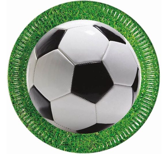 Papírové talíře FOTBAL 23 cm, 8 ks