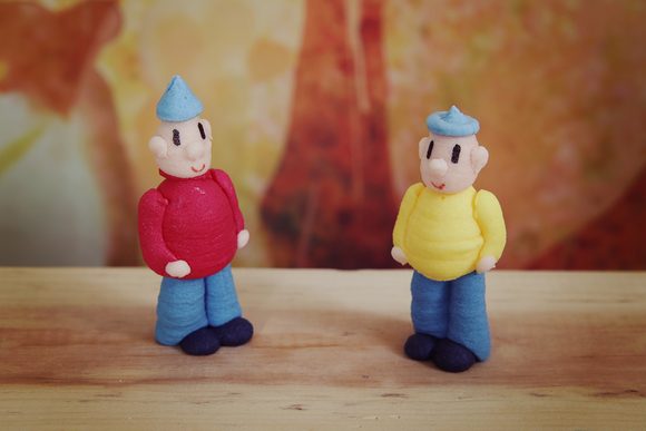 Cukrová dekorace na dort s motivem Pat a Mat