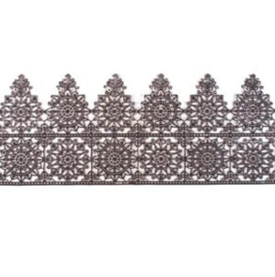 Jedlá cukrová krajka černá - šířka 6 cm