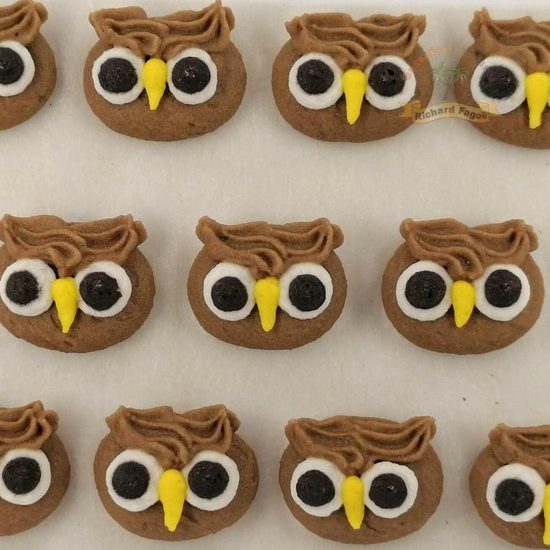 Cukrové dekorace sovičky