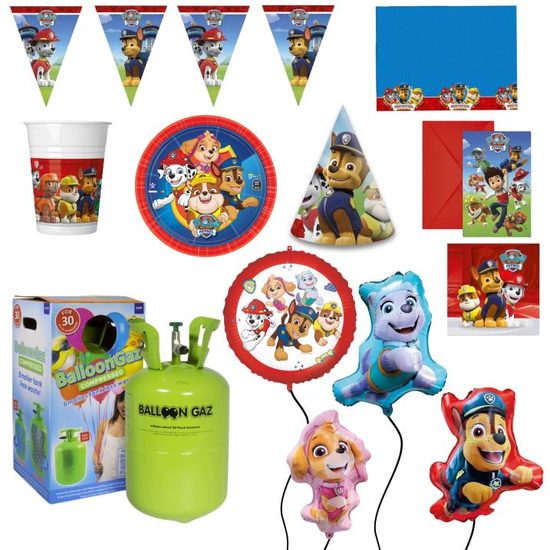 Dětská narozeninová sada Tlapková Patrola - Paw Patrol s balónky a heliem - 10 osob