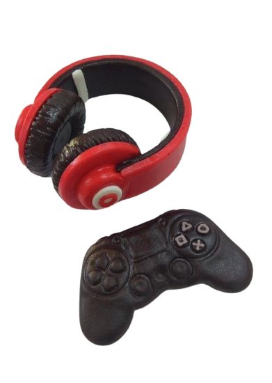 Cukrová sada na dort – joystick a sluchátka