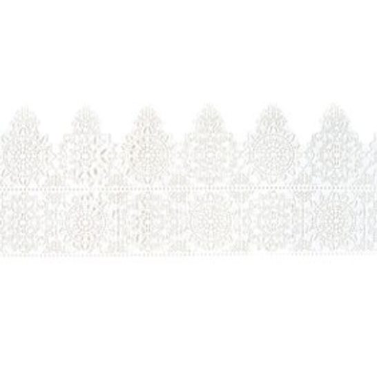 Cukrová krajka na dort – bílá - šířka 6 cm