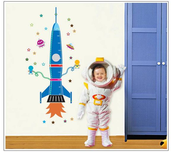 Samolepka na zeď vesmírná raketa