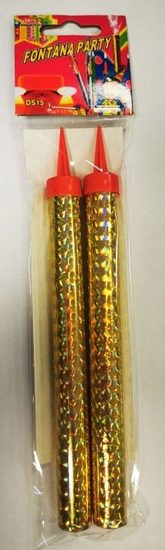 Party fontána na dort 15 cm - 2 ks - ZLATÁ 4/40/2