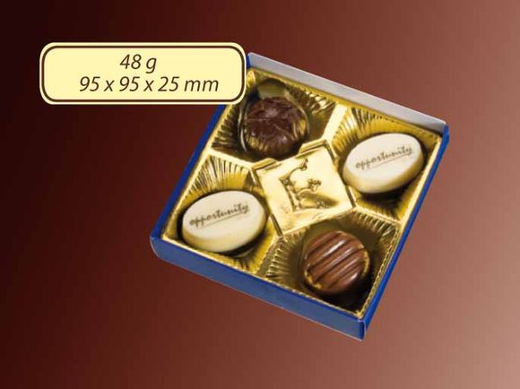 Reklamní bonboniéra 4ks - 48g s vaším motivem/logem - od 150 ks