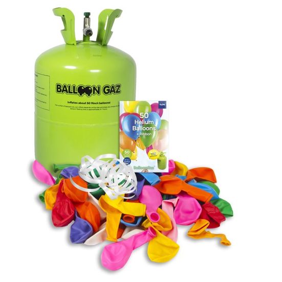 Helium do balónků jednorázová nádoba 0,42m3+30balónků