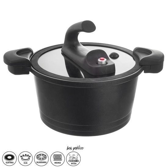 Hrnec GRANDE nízkotlaký pr. 26 cm skleněná poklice