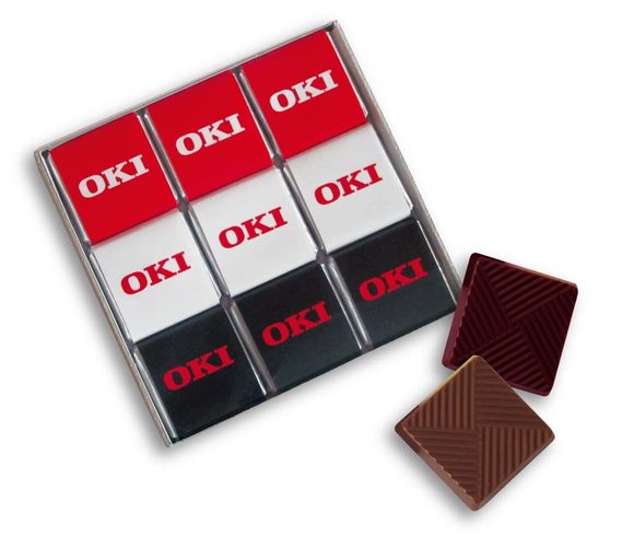 Reklamní čokoládová sada 9x5g s vaším motivem/logem - od 100 ks