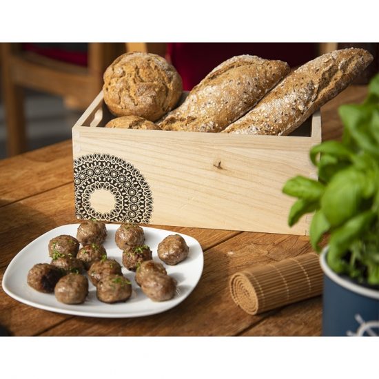 Talíř mělký hranatý, bílý 24 cm - kolekce Mona