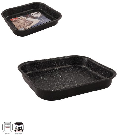 Plech smalt/nepřilnavý povrch 29,5x26x4,5 cm