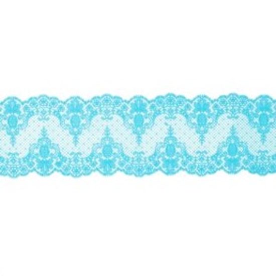 Cukrová krajka – modrá - šířka 6 cm