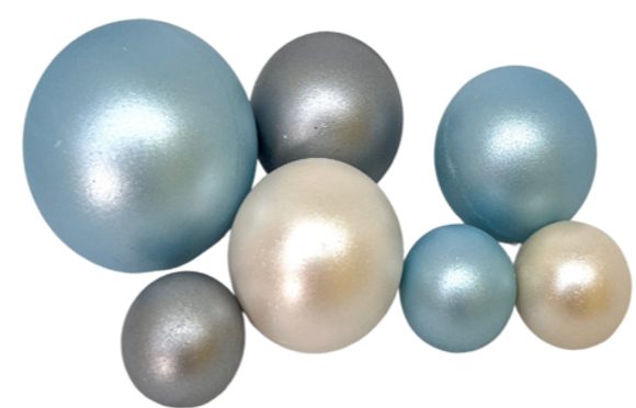 Čokoládové koule Modro-bílo-stříbrné