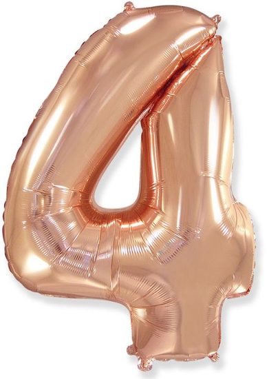 Balón foliový číslice růžovozlatá - Rose Gold 115 cm - 4