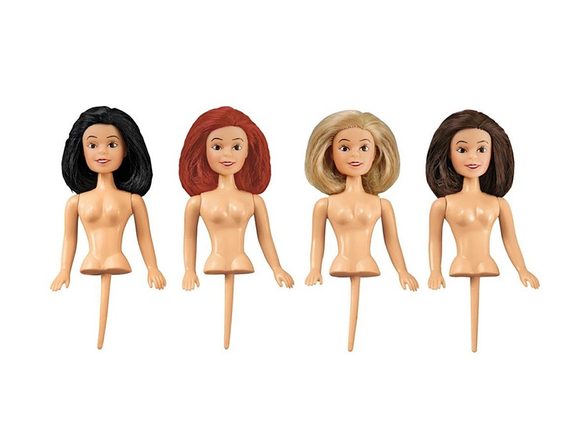 Set mini zapichovací panenky Barbie - 4 panenky na dorty