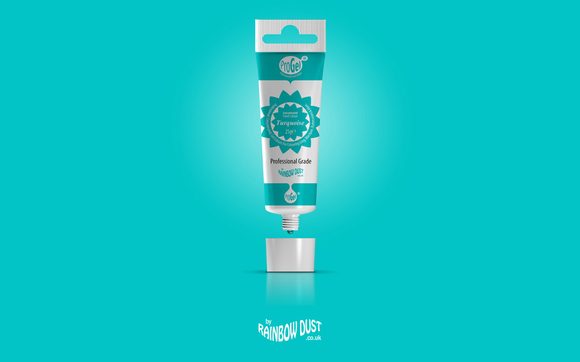 Turquoise ProGel - profesionální potravinářská gelová barva v tubě (tyrkysová)