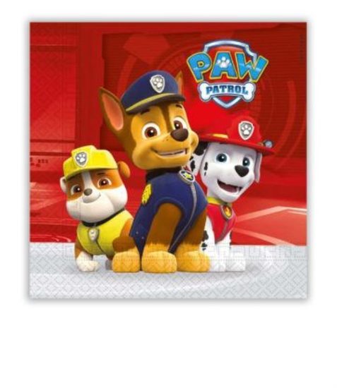 Ubrousky PAW PATROL - Tlapková patrola - 33 x 33 cm - 20 ks