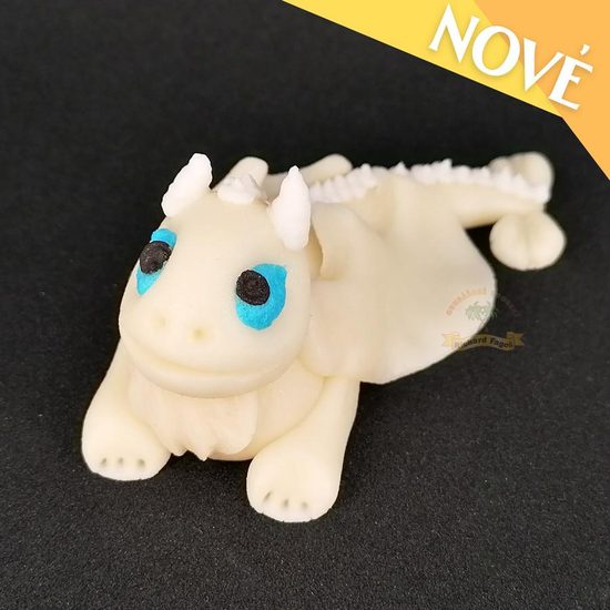 Figurka 3D 60g drak dráček bílý