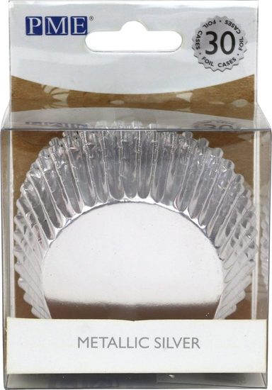 Pečicí košíčky metalické stříbrné 30 ks