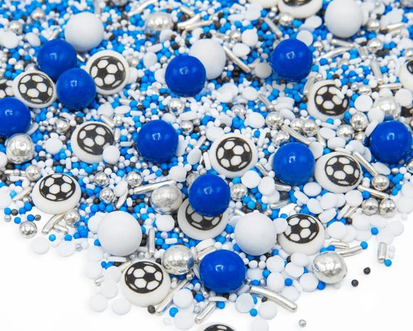 Cukrové zdobení football modré