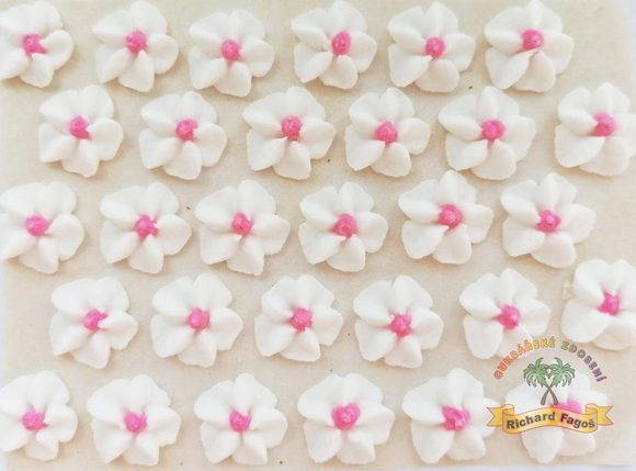 Cukrové ozdoby květy na platíčku 38