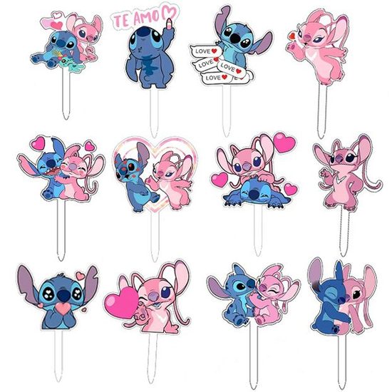 Zápich do muffinů 12ks Stitch - Cakesicq