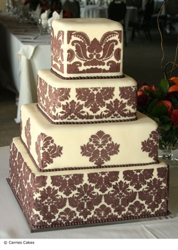 Stencil - Damask Cake sada