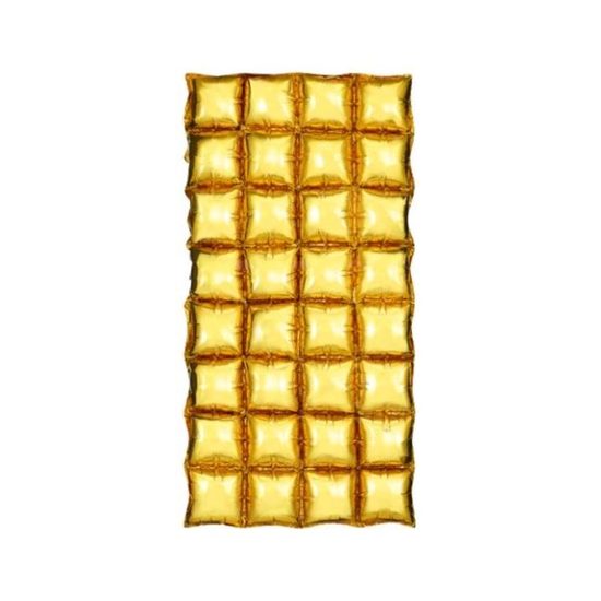 Fóliový balónkový závěs - fotopozadí - zlatý - 72 x 143 cm