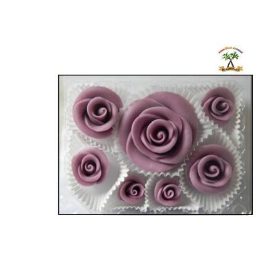 Dortová sada růží - fialové fialové