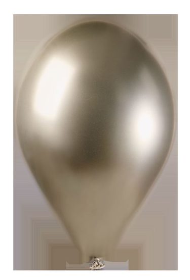 Balónky chromované 50 ks prosecco lesklé - 33 cm