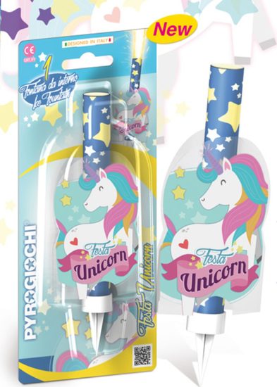 Jednorožec dortová fontána 1 ks