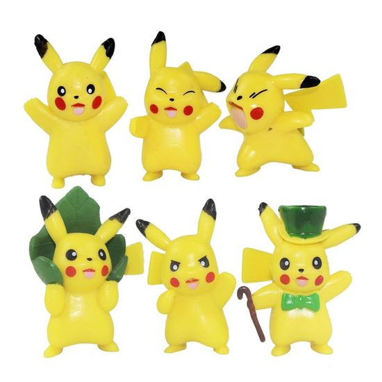 Figurky na dort pokémon 6ks Pikatchu