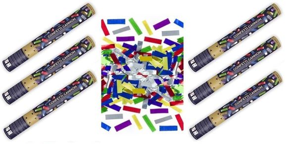 Konfety 40cm metalické barevné mix 6 ks