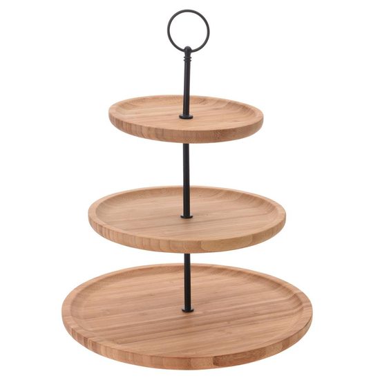 Stojan 3 patra bambus/kov